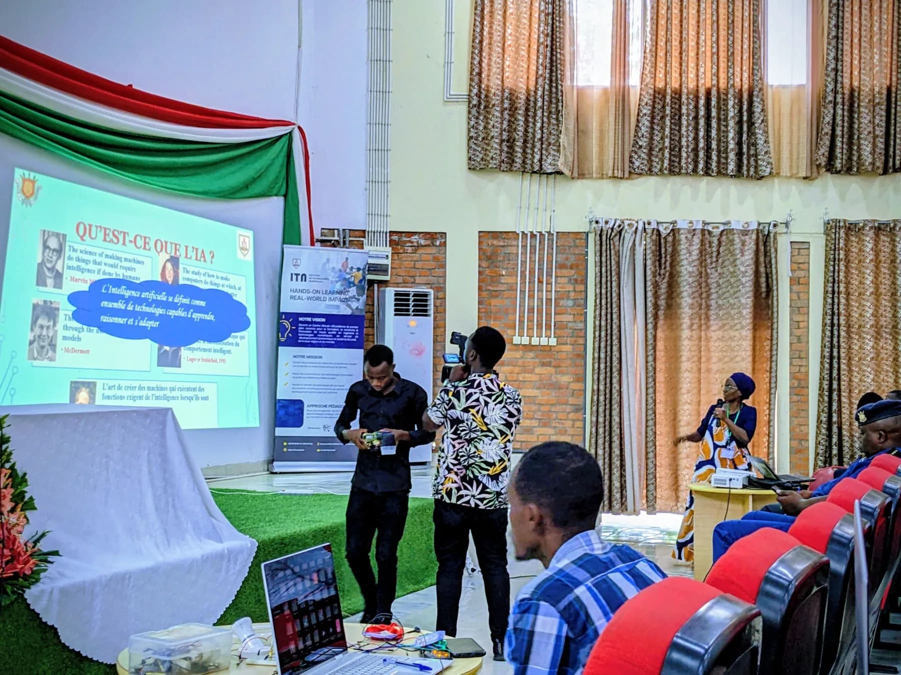 Participants learning together during an IndabaX Burundi workshop